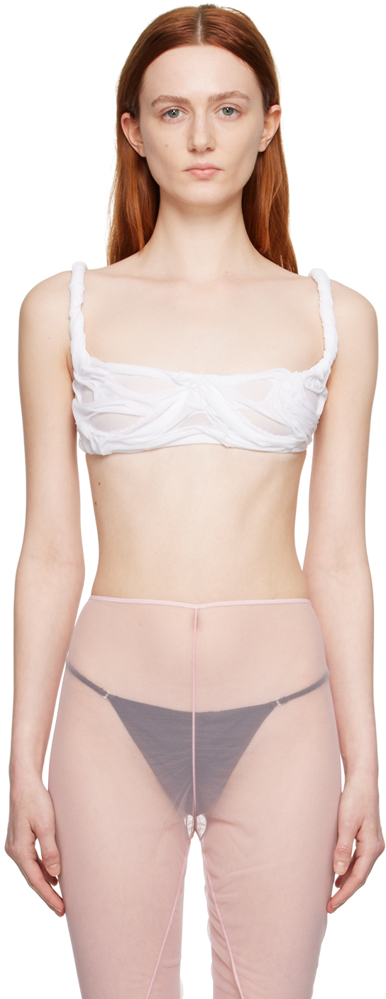 SSENSE Canada Exclusive White Wetlook Camisole by Di Petsa on Sale