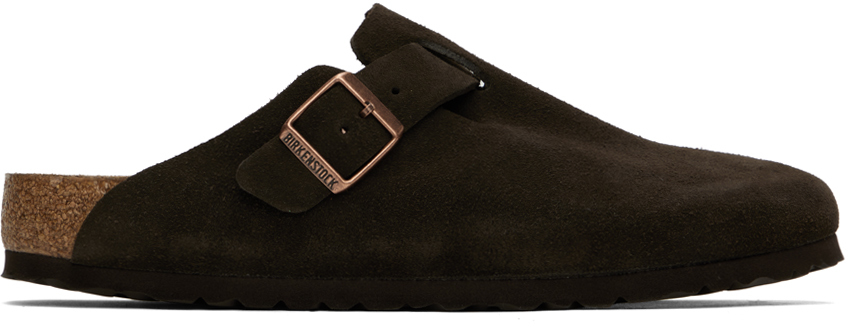 Birkenstock Brown Boston Soft Footbed Clogs