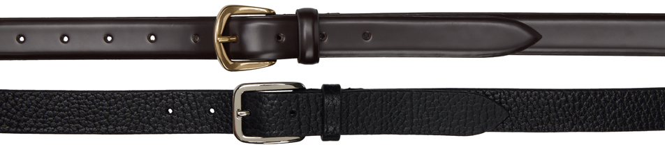 Magliano Ssense Exclusive Black & Brown Double Belt In P382004101 Ld101