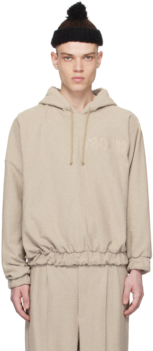 Magliano Beige Twisted Hoodie In 42