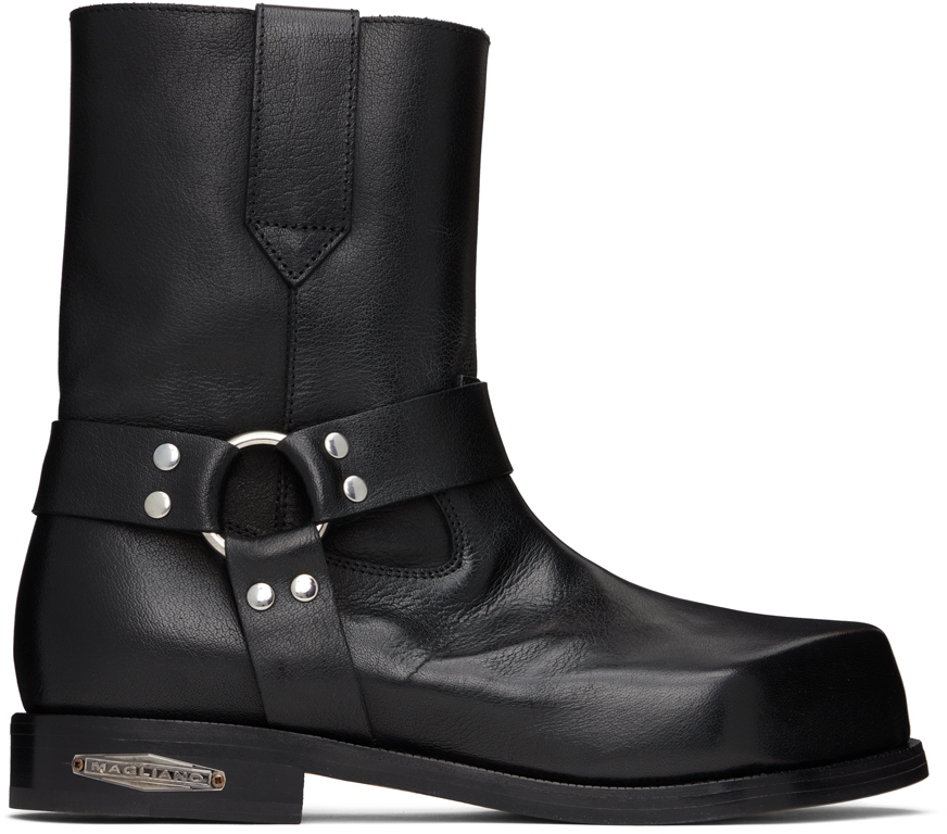 Black Monster Biker Boots