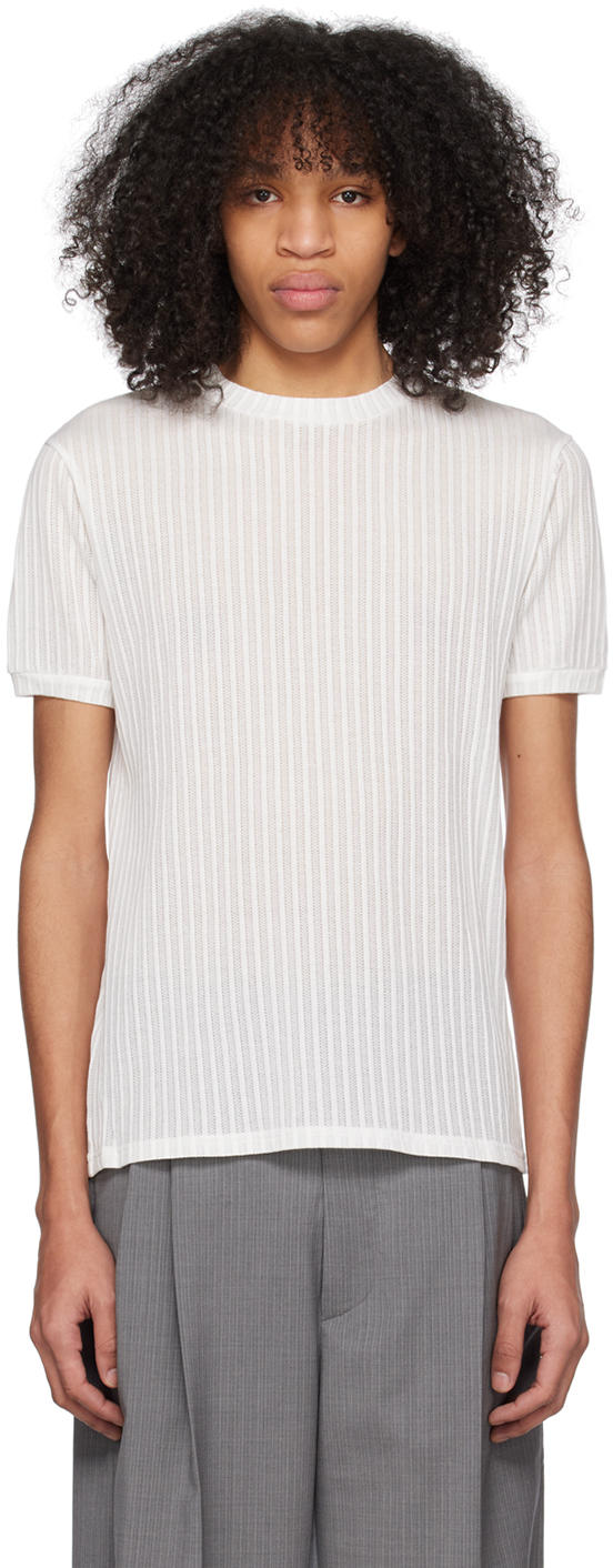 Winnie New York Striped Cotton-blend Jersey T-shirt In Ivory