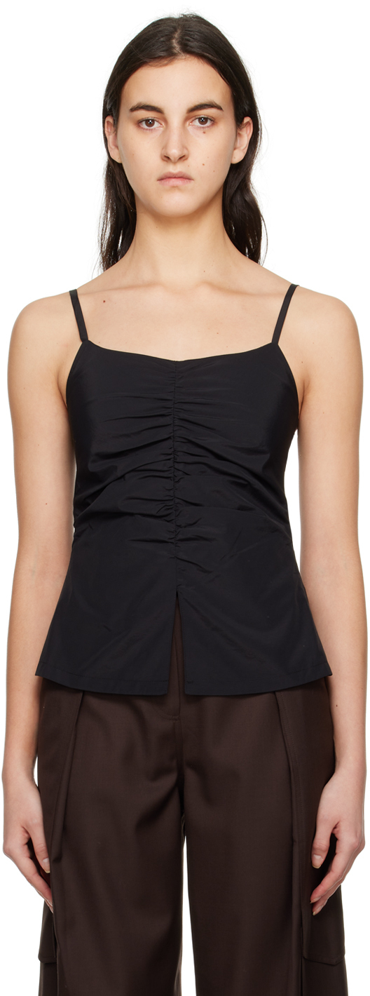 Drae Black Ruched Camisole