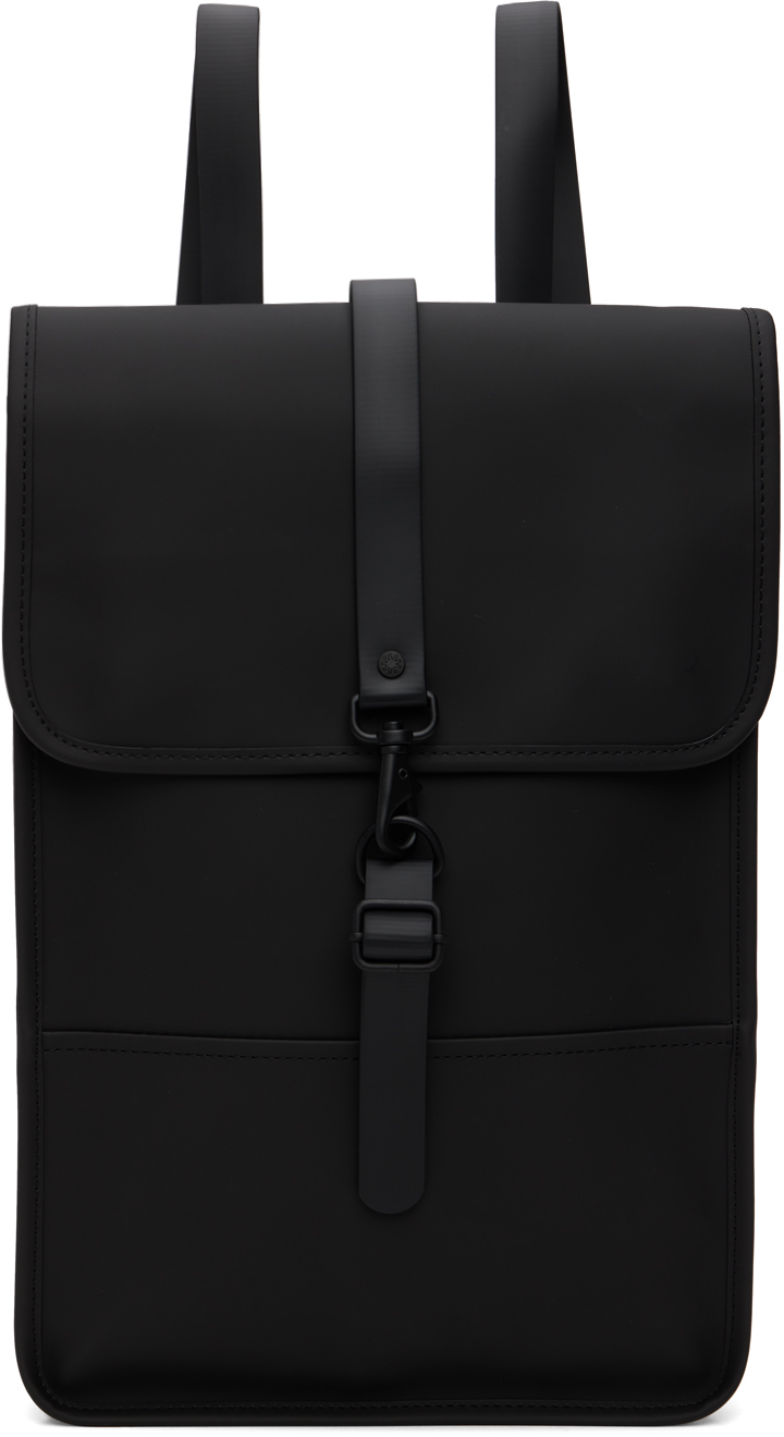 RAINS: Black Mini Backpack | SSENSE