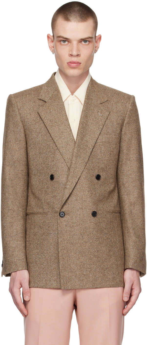 Husbands Brown Double-Breasted Blazer