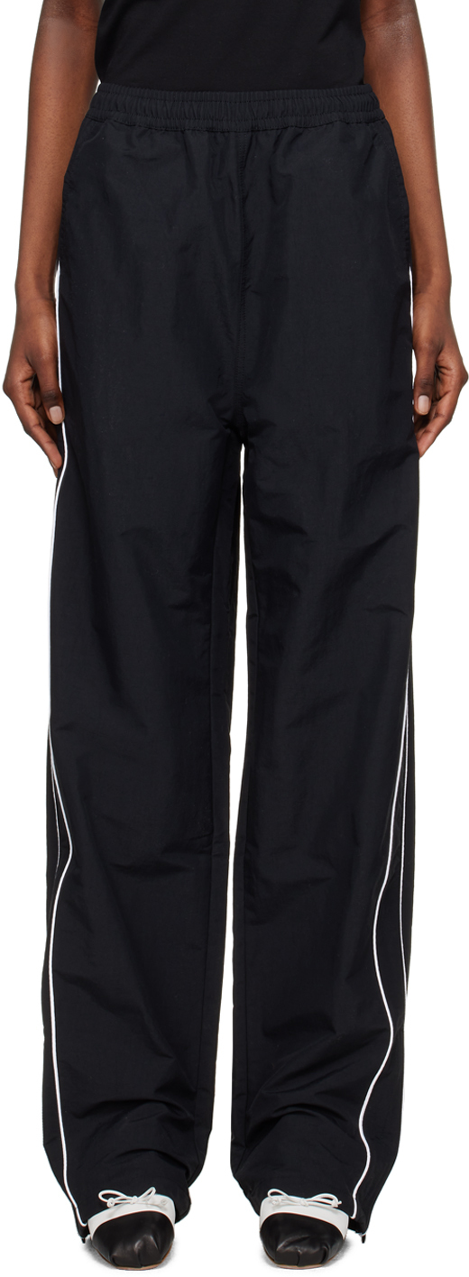 Abra Black Piping Trousers In 11 Black