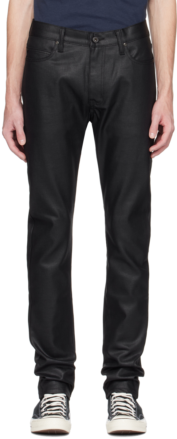 Black High-Rise Stacked Guy Jeans
