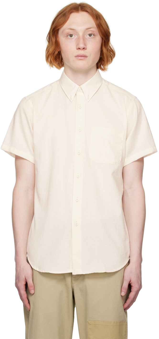 Naked And Famous Off-white Easy Shirt In Ecru