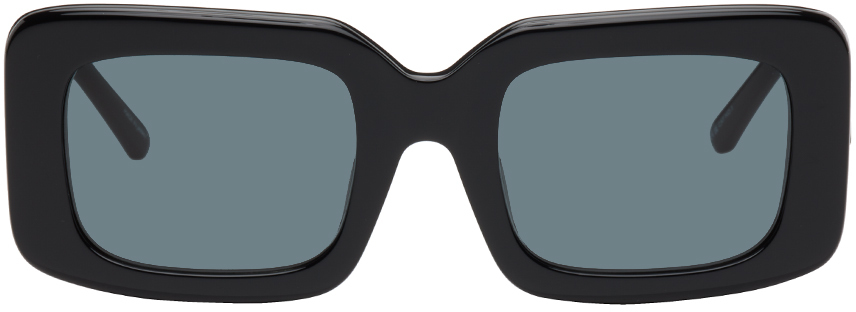 Black Linda Farrow Edition Jorja Sunglasses by The Attico on Sale