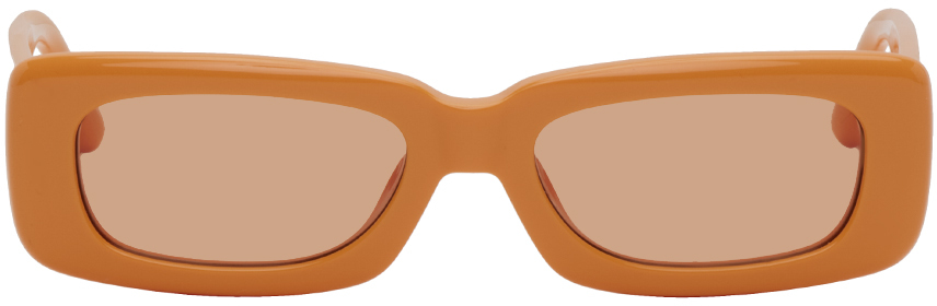 The Attico Orange Linda Farrow Edition Mini Marfa Sunglasses
