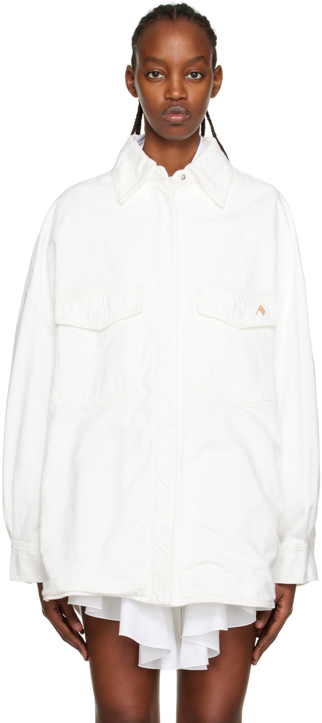 The Attico White Short Coat Smart Closet