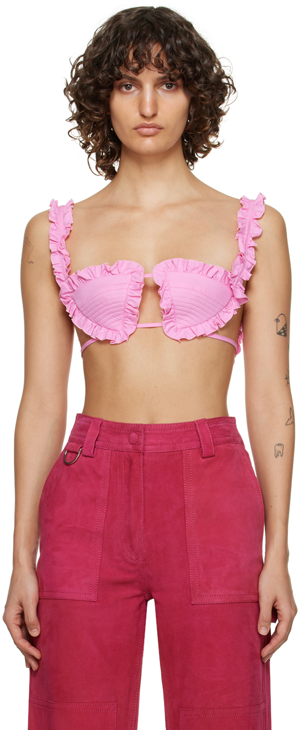 Pink Glory Bra by The Attico on Sale