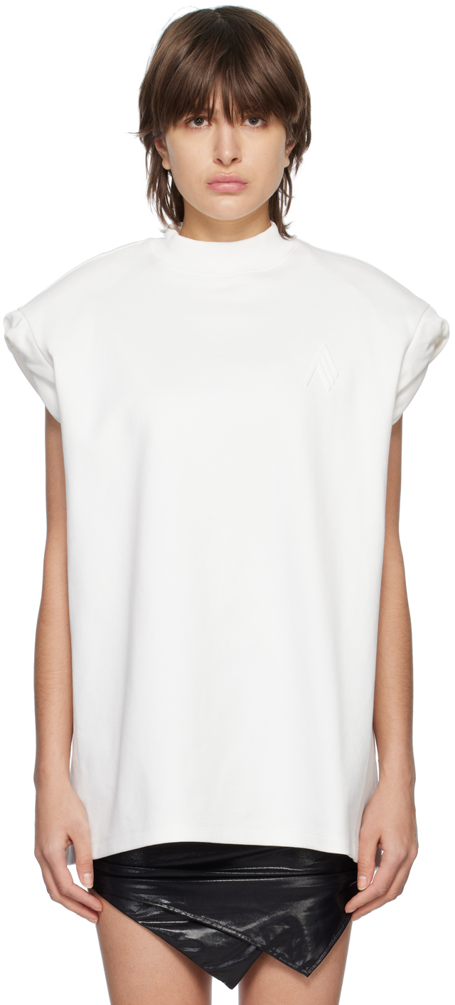 Attico Laurie Short sleeve T shirt In White ModeSens