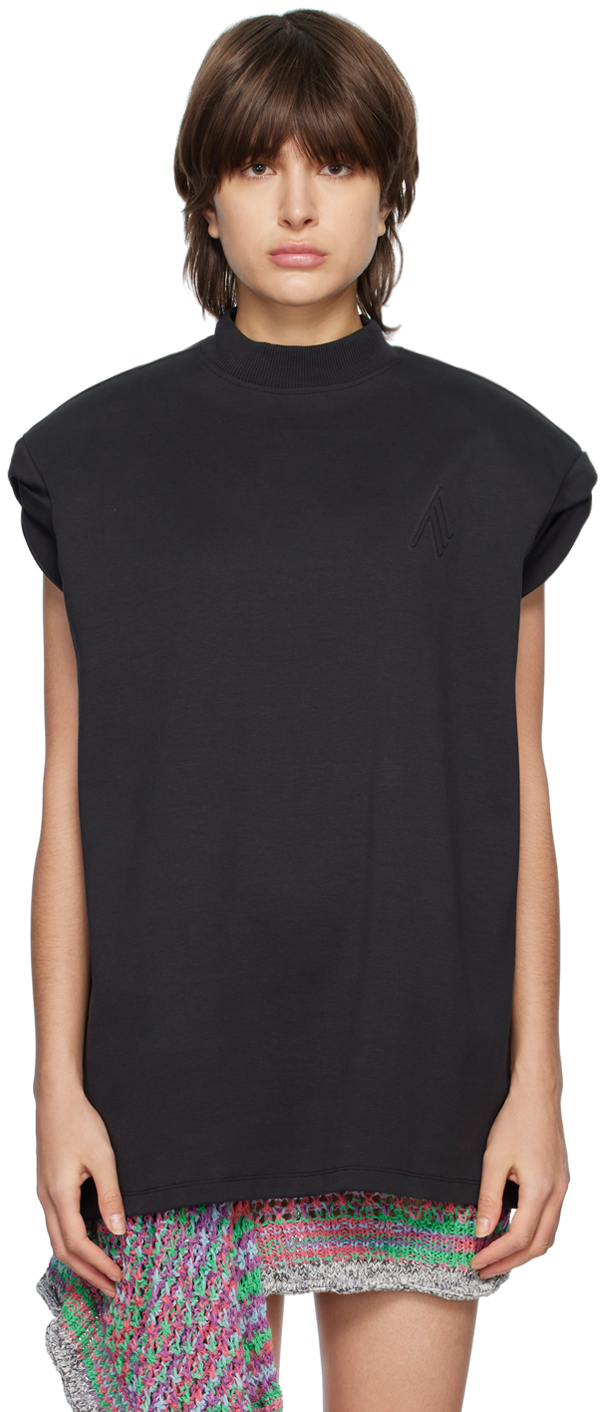 Attico Laurie T-shirt In 100 Black