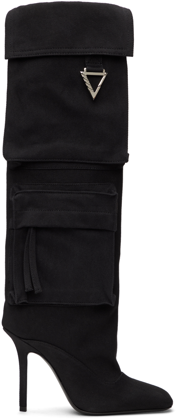 Shop Attico Black Sienna Boots In 100 Black