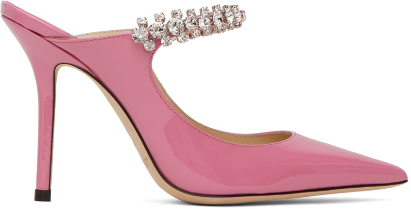 Shop Jimmy Choo Pink Bing 100 Heels In Candy Pink