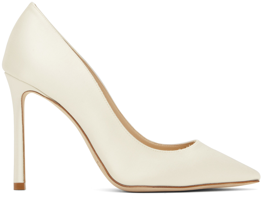 Jimmy Choo Off-white Romy 100 Heels In Ivory