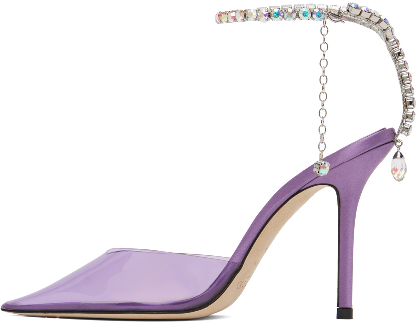 Jimmy Choo Purple Saeda 100 Heels In Wisteria/aurora