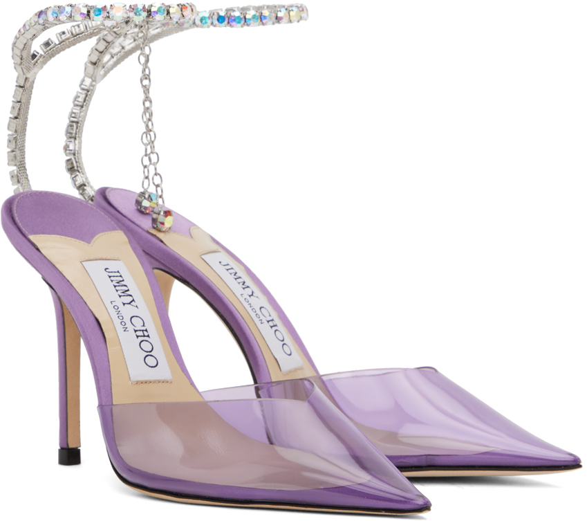 Jimmy Choo Purple Saeda 100 Heels In Wisteria/aurora