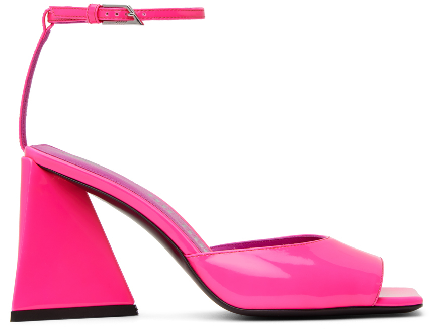 The Attico: Pink Piper Heeled Sandals | SSENSE