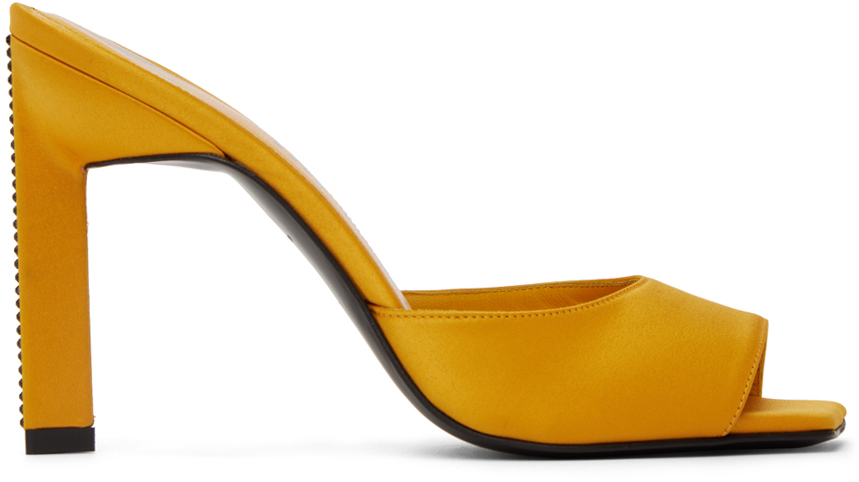 The Attico Yellow Kaia Heeled Sandals