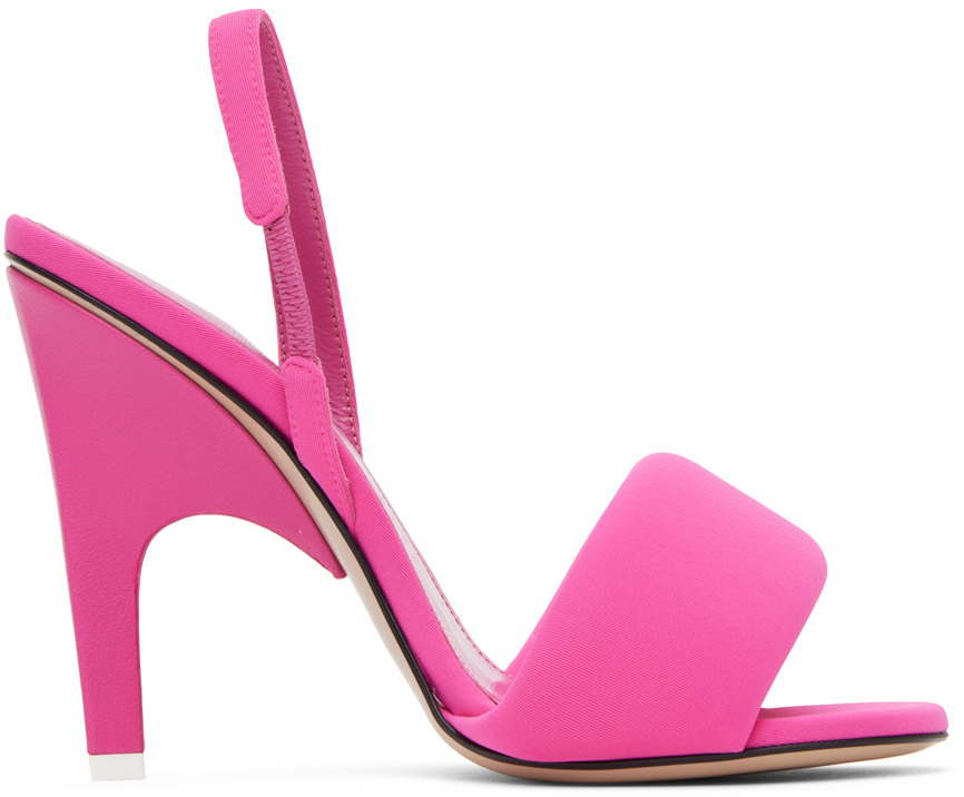 Attico Pink Rem Heeled Sandals In 119 Geranium