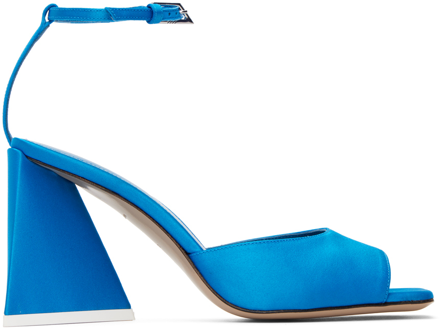 Attico Blue Piper Heeled Sandals In 014 Turquoise