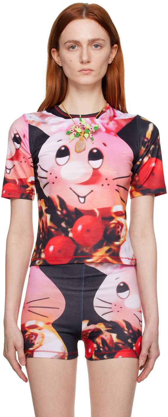 Chopova Lowena Ssense Exclusive Multicolor Face T-shirt