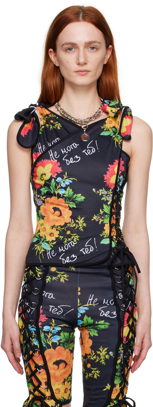 SSENSE Exclusive Black Tank Top by Chopova Lowena on Sale