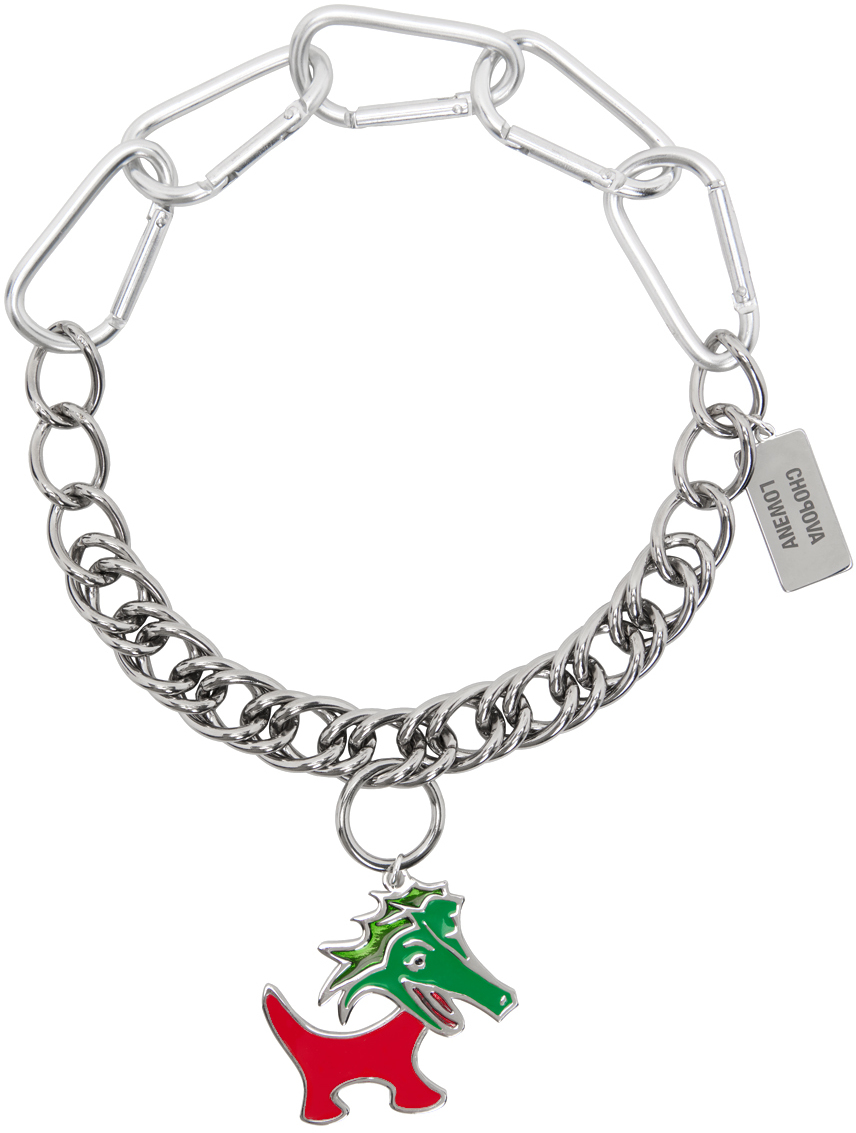Silver Dragon Charm Necklace