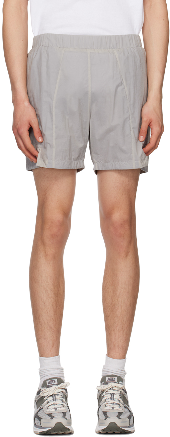 Saul Nash Gray Pleated Shorts In Light Grey