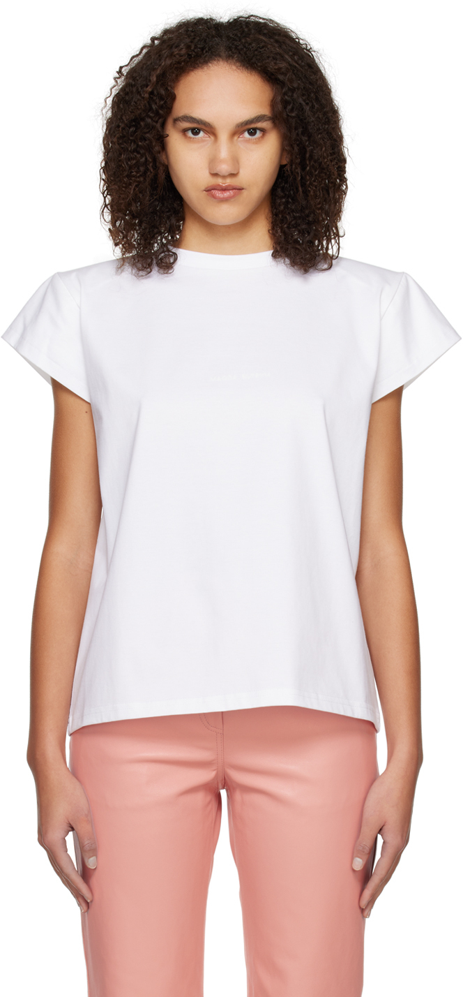 Shop Magda Butrym White Crewneck T-shirt