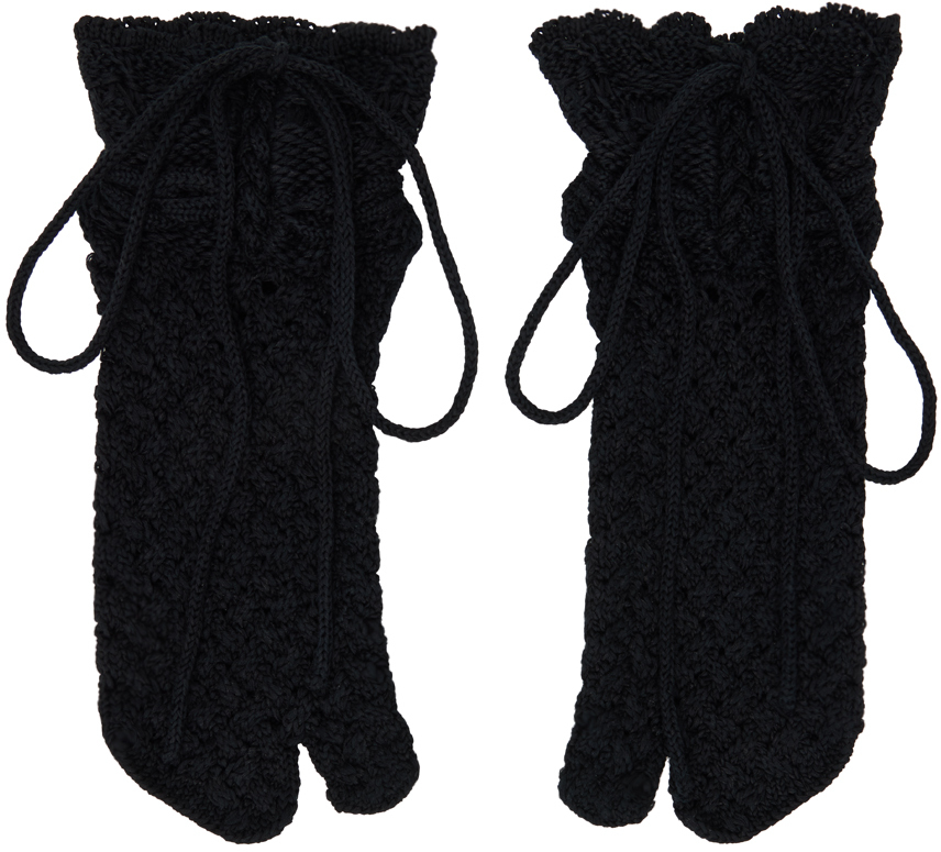 Mame Kurogouchi Black Tabi Socks
