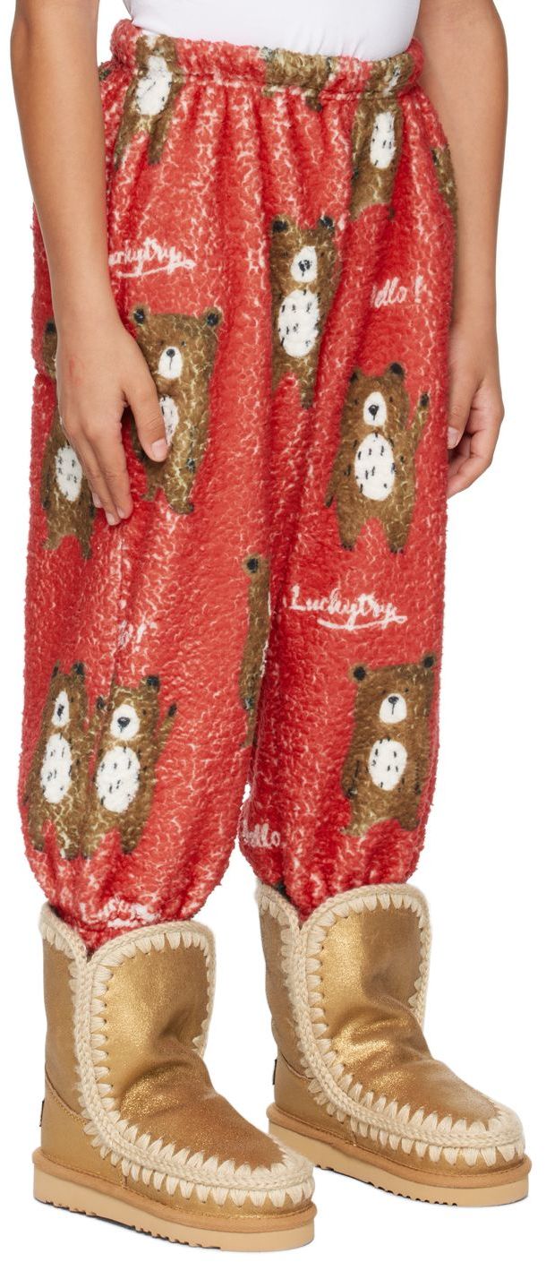 Shop Luckytry Ssense Exclusive Kids Red Lounge Pants
