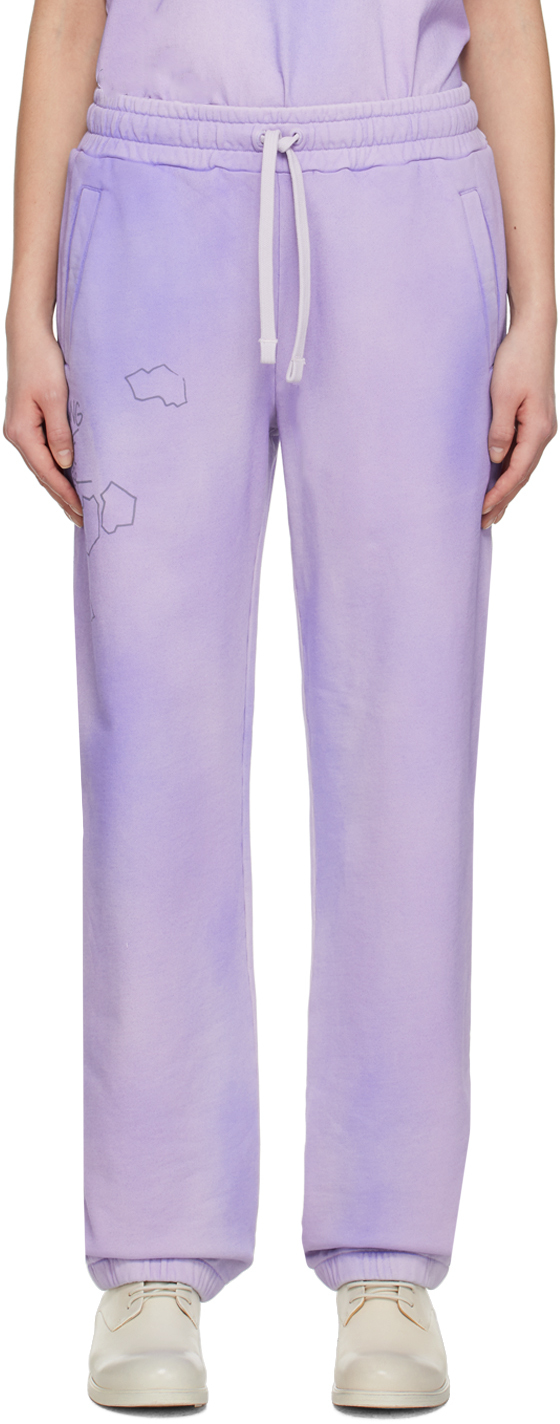 Objects Iv Life Purple Patina Lounge Trousers In Lilac Fade