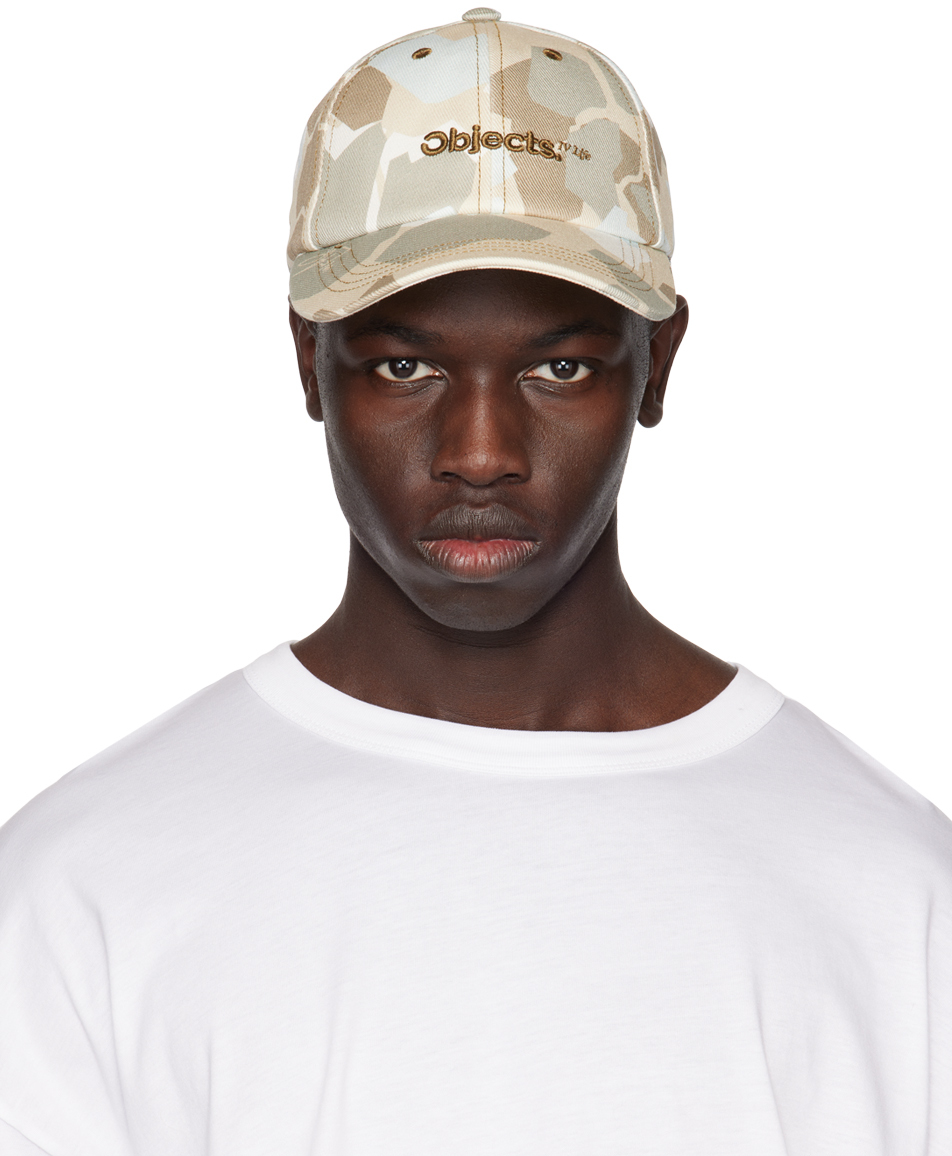 Shop Objects Iv Life Beige Camo Cap In Blue Camo