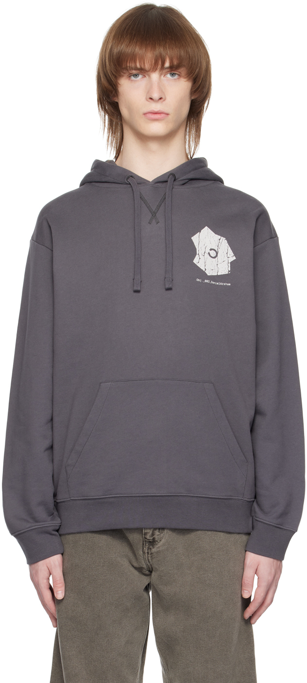 Shop Objects Iv Life Gray Progress Hoodie In Anthracite Grey