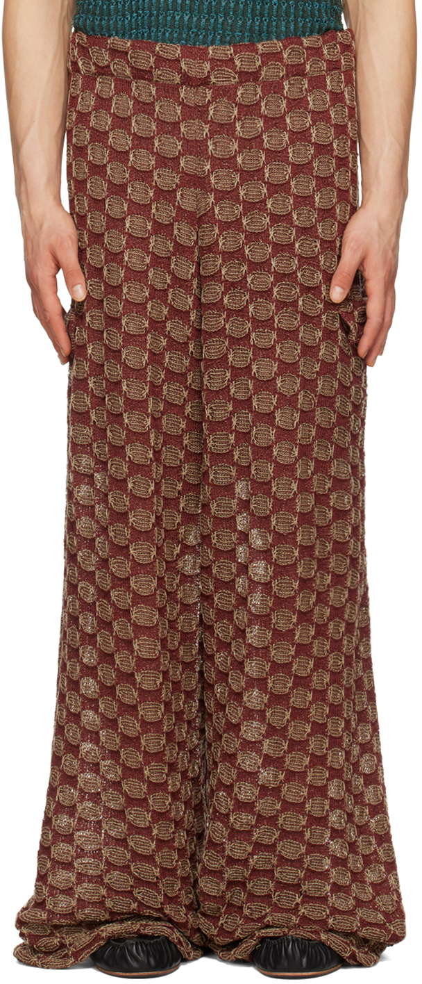 Isa Boulder Ssense Exclusive Red Trousers In Potato