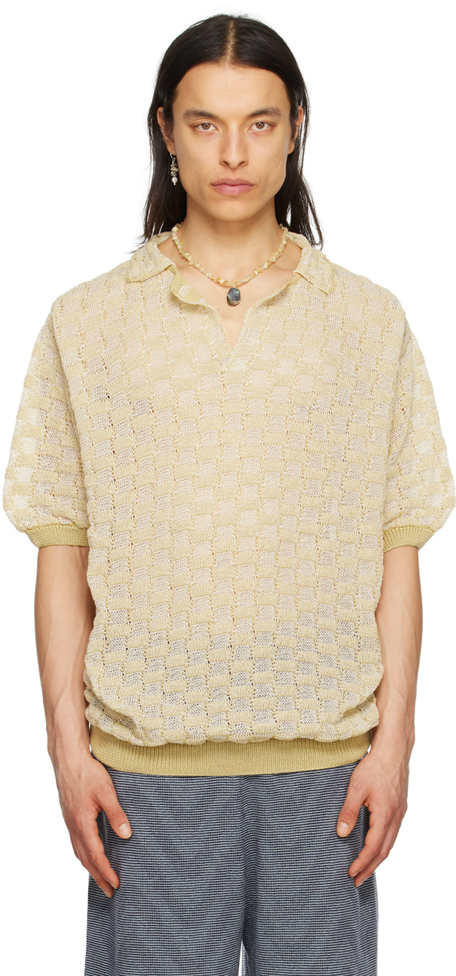 Isa Boulder Ssense Exclusive Tan & White Polo In Sand