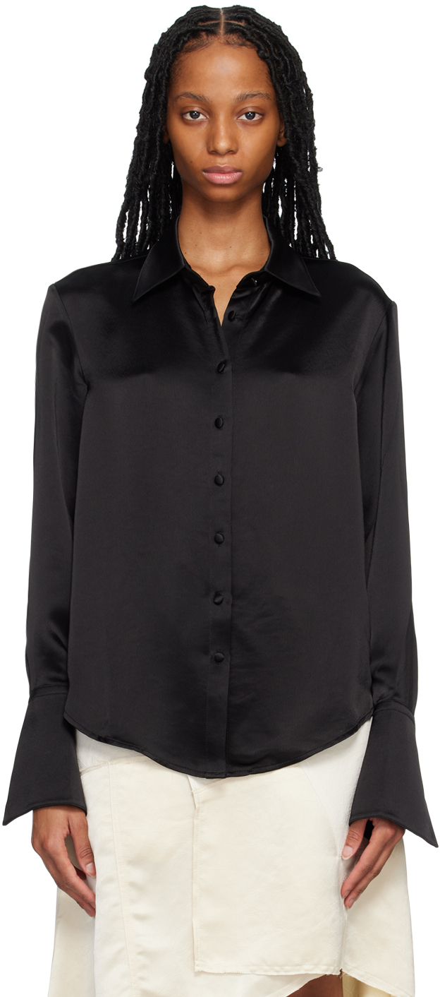 Shop Anna Quan Black Lana Shirt In Ink