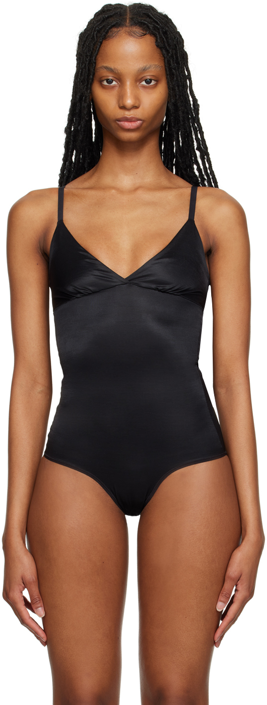 Skims Black Barely There Bodysuit In Onyx