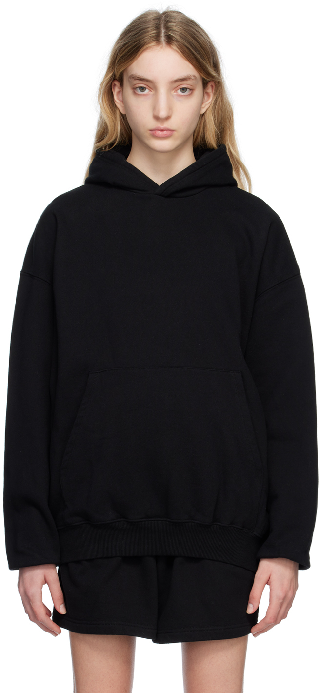 Skims Black Boyfriend Fleece Hoodie | ModeSens