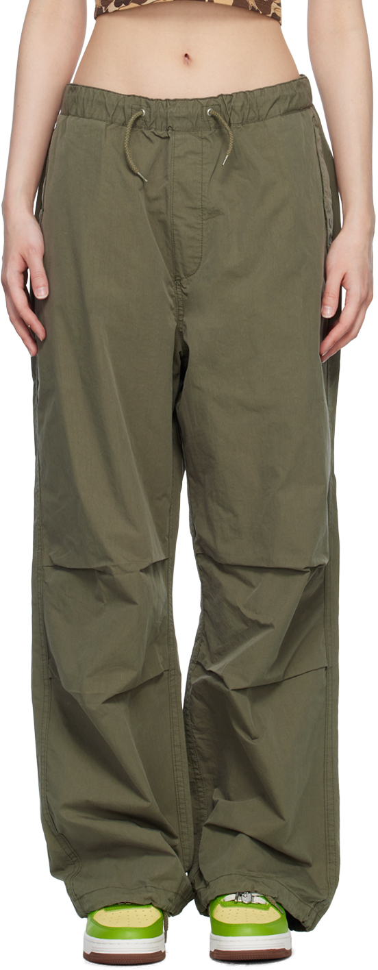 Bape Khaki Army Trousers In Olive Drab