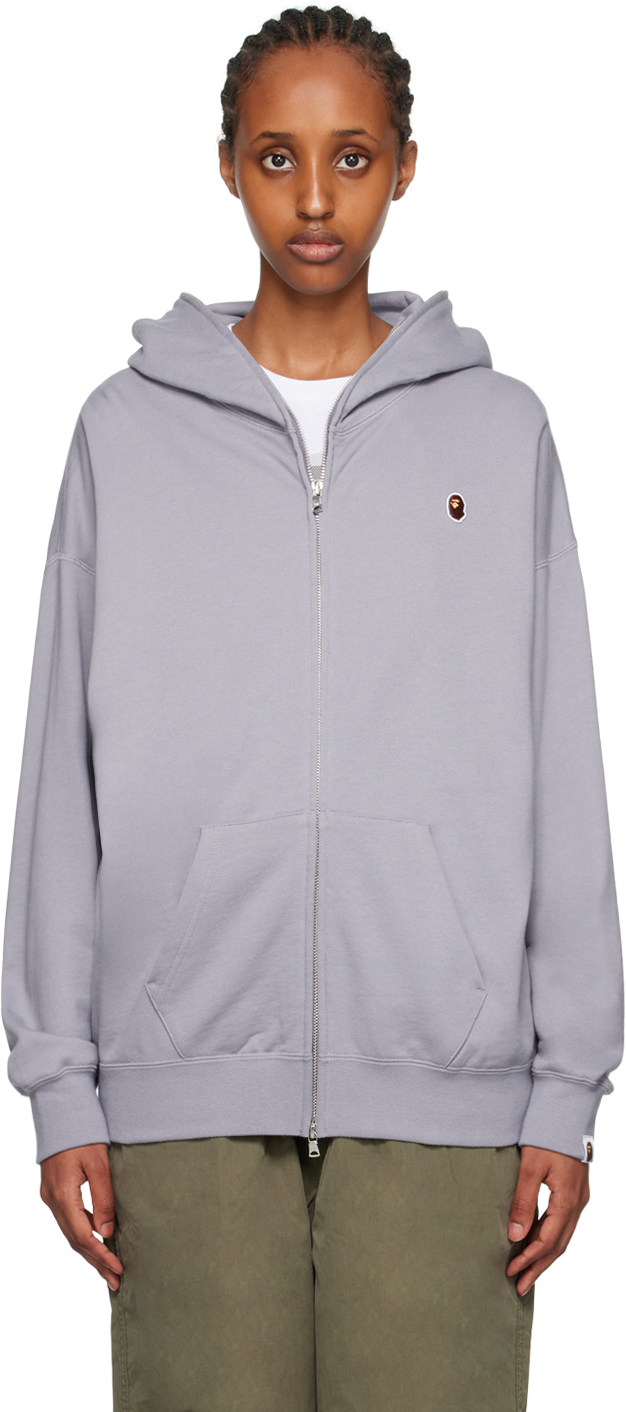 Bape Head Patch Pullover Hoodie Pink