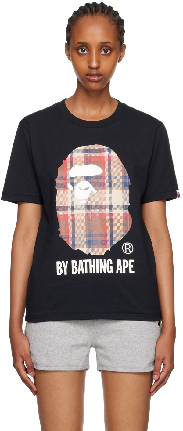 Bape Black 'by Bathing Ape' T-shirt In Black X Red