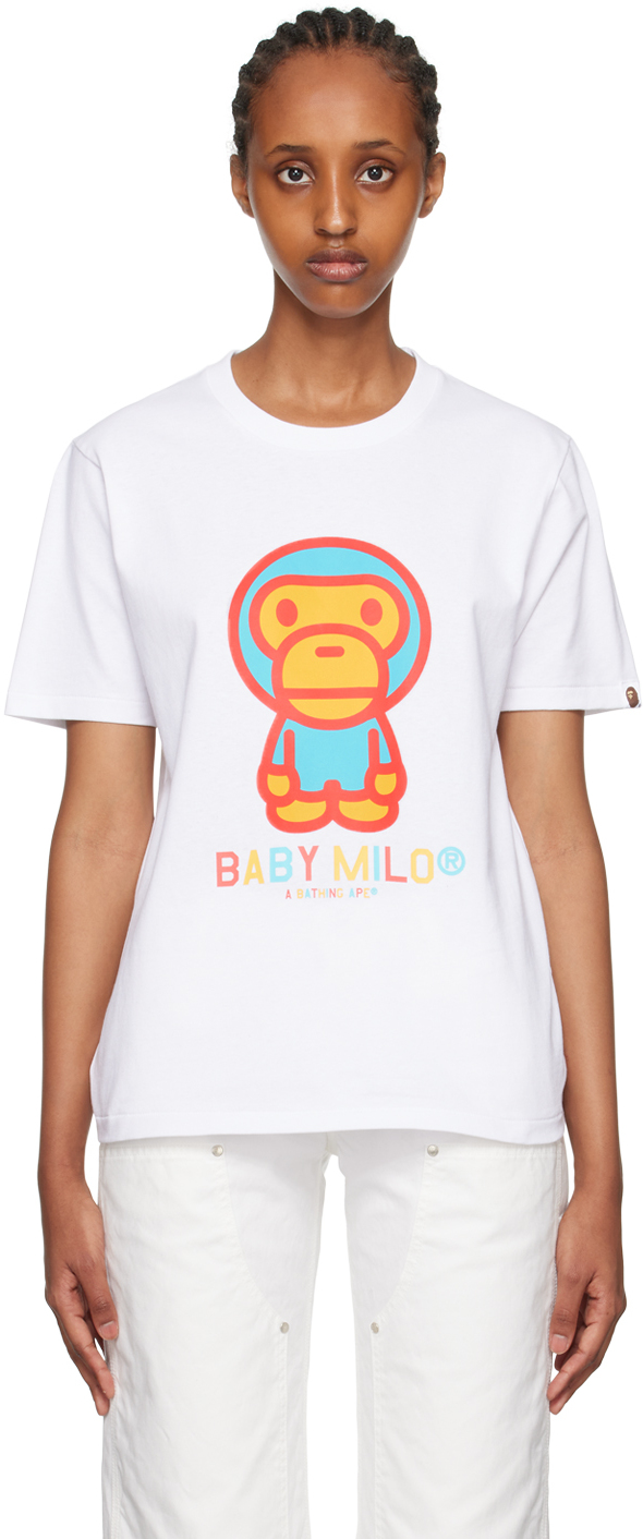 Bape White 'baby Milo' T-shirt