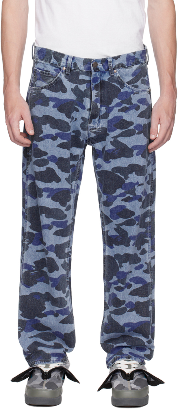 Mens Kids Boys Cargo Army Combat Work Pants Blue Sky Urban Camo HeavyDuty  Cotton  eBay