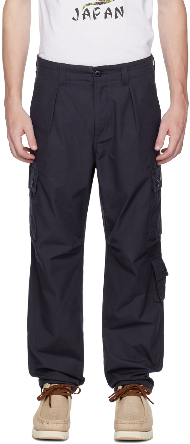 Bape Navy Pocket Cargo Pants