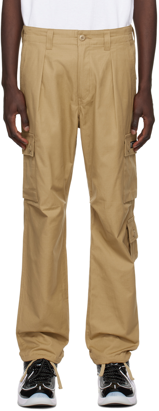 Bape Beige Relaxed-fit Cargo Pants