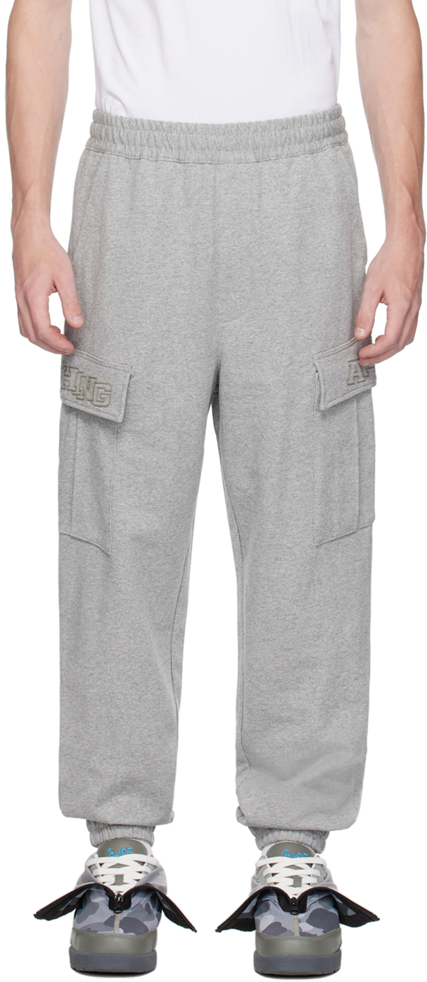 Bape Gray Relaxed Fit Cargo Pants